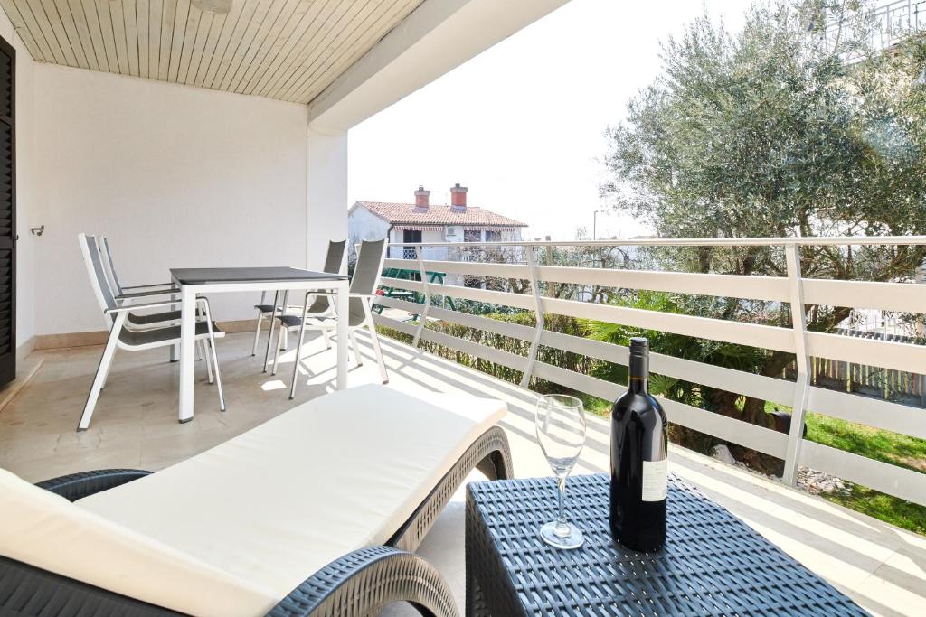 Balkon lub taras w obiekcie Apartments Gvarda