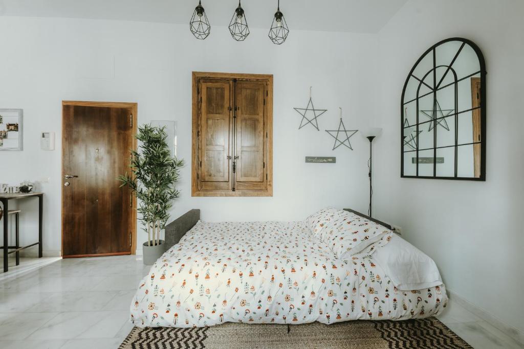 Postel nebo postele na pokoji v ubytování LUXURY & NEW APARTMENT CORREDERA