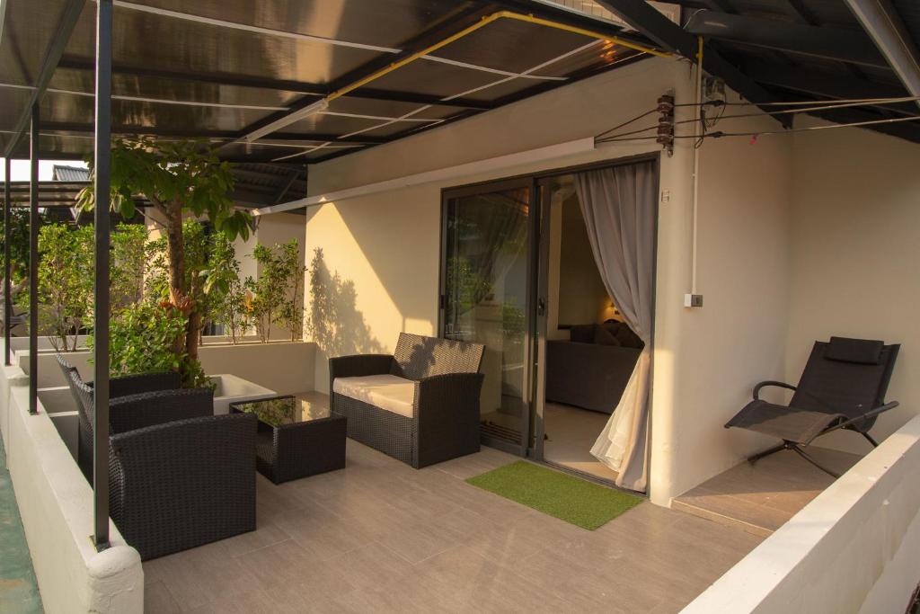 Posezení v ubytování Aussieland Bungalows