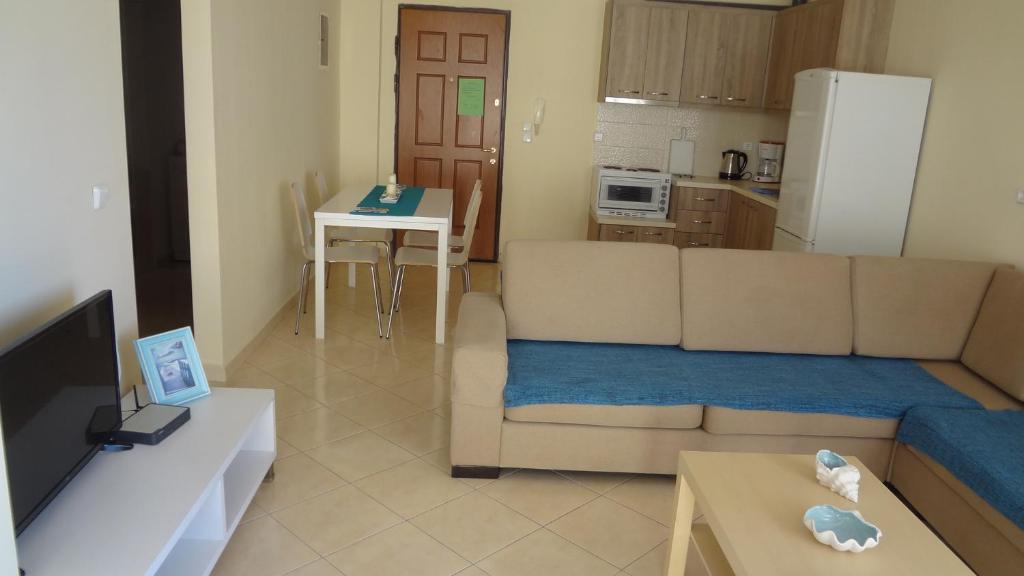 Kuchyň nebo kuchyňský kout v ubytování Apartment Katherina Sarande