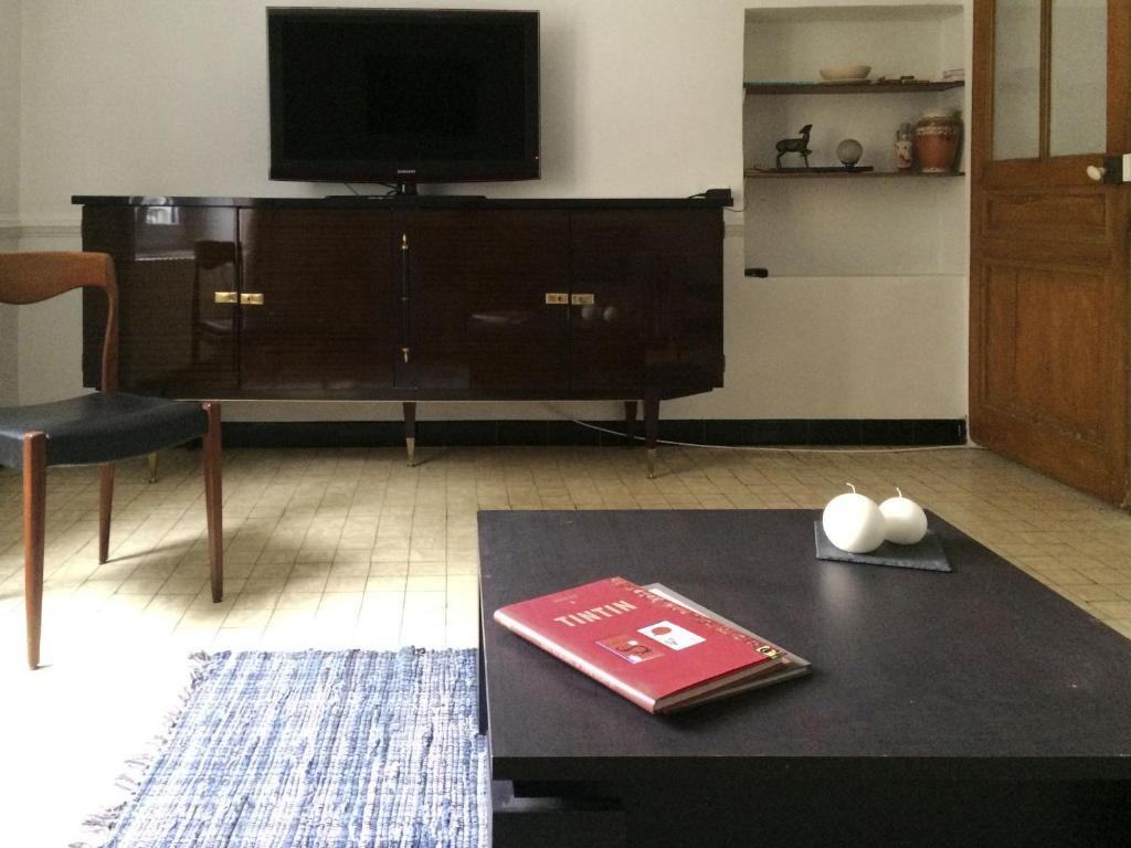 TV a/nebo společenská místnost v ubytování Retro arty house