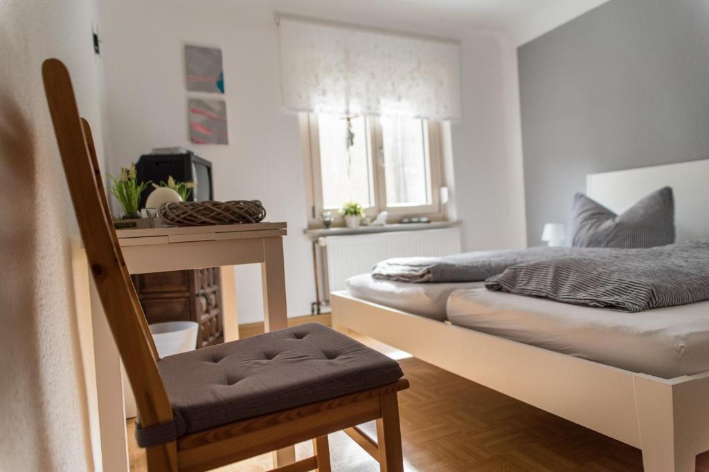 Postel nebo postele na pokoji v ubytování Schlafplätzle