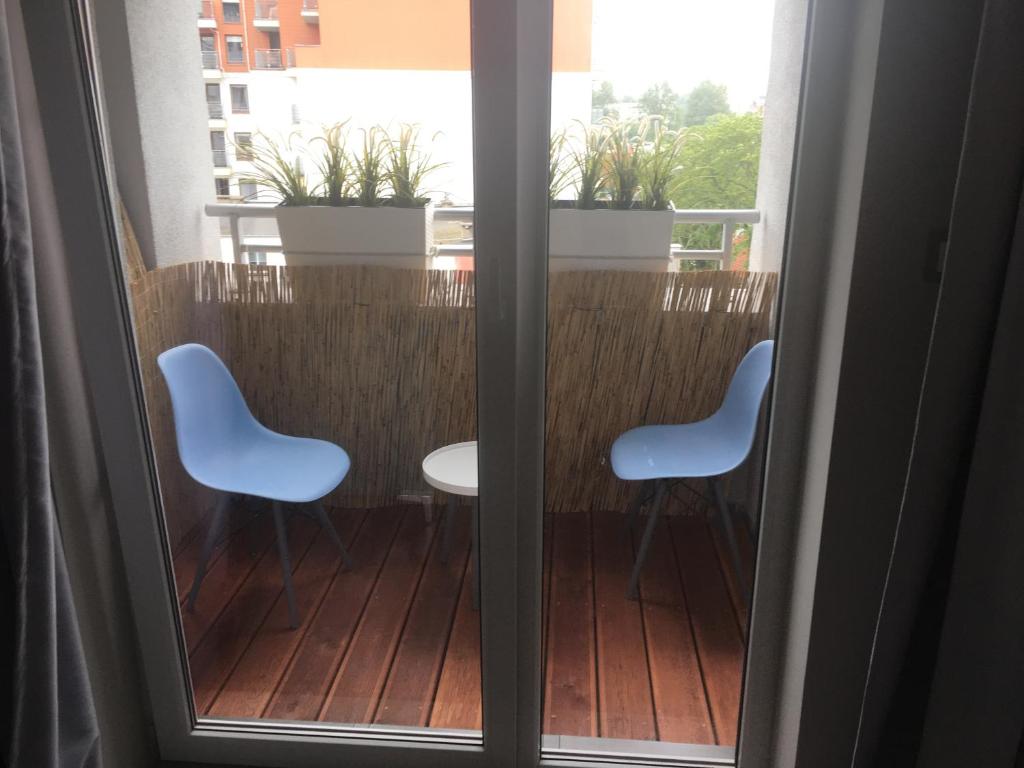 Balkón alebo terasa v ubytovaní Apartament 617 w Hotelu Polonia