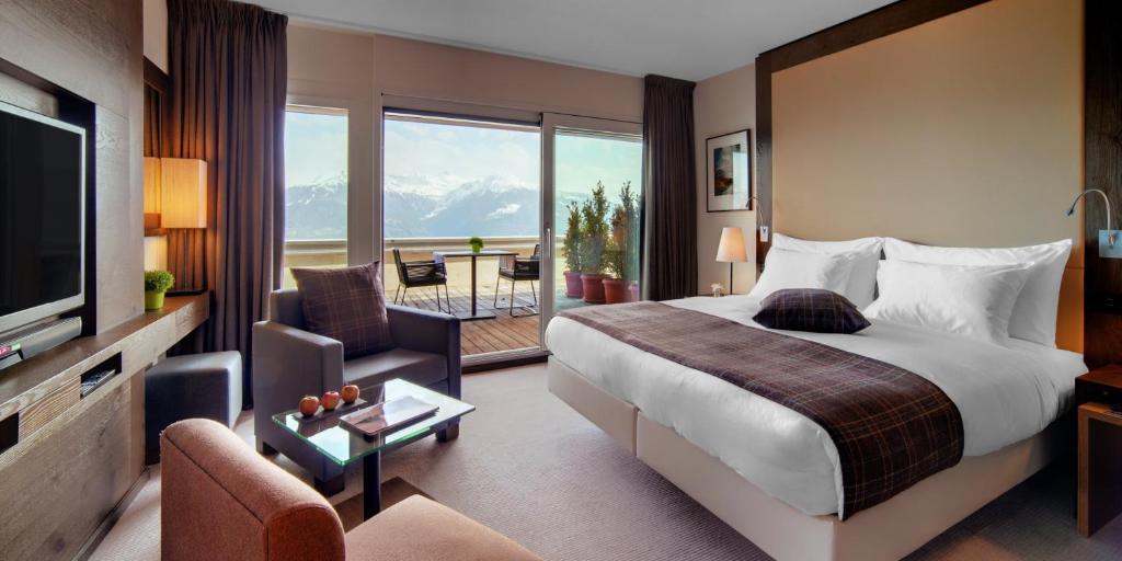 Crans Ambassador - 高级双人间与山景