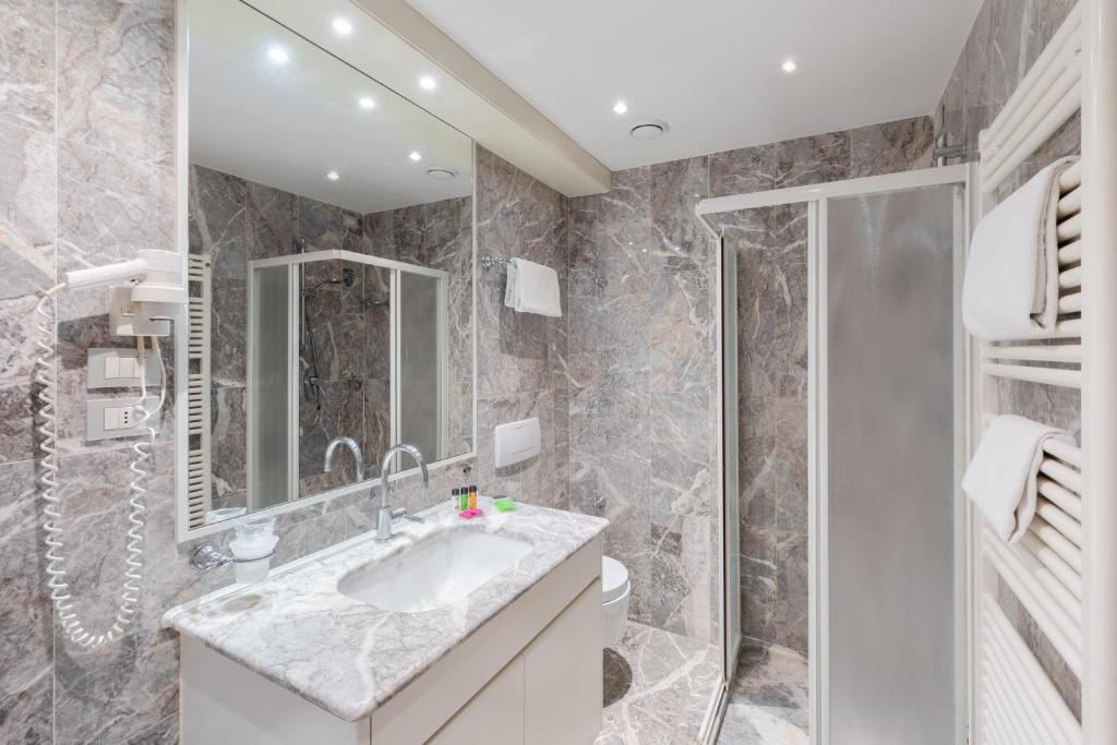 Koupelna v ubytování Palazzina Fortuny