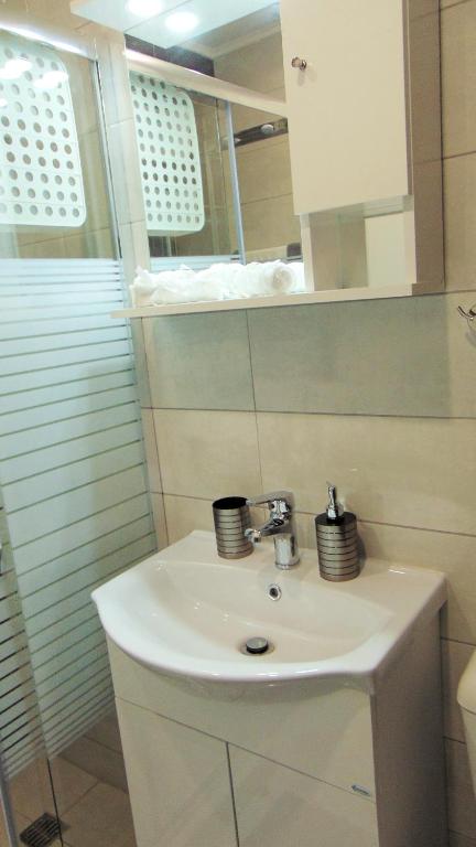 Koupelna v ubytování New Luxury Studio Corfu Town