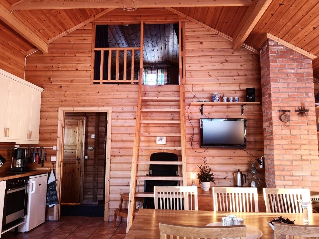 Kuchyň nebo kuchyňský kout v ubytování Skatauddens Lantgård