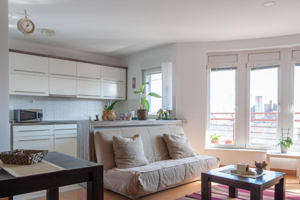 Kuchyň nebo kuchyňský kout v ubytování Modern and bright apartment in Ruma