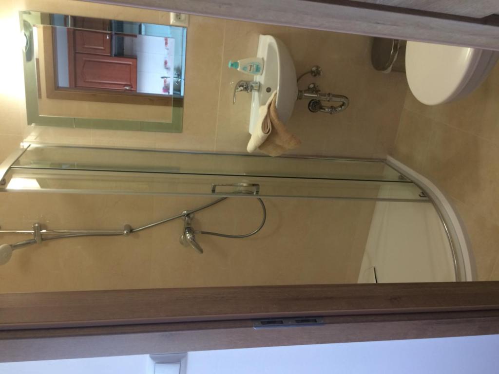 Koupelna v ubytování Apartmány u Galandu
