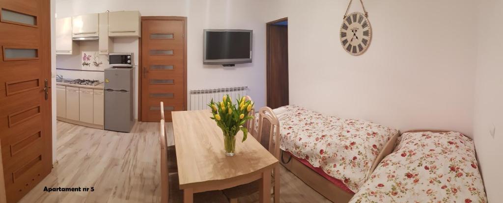 Kuchnia lub aneks kuchenny w obiekcie Domki i Pokoje u Borsa