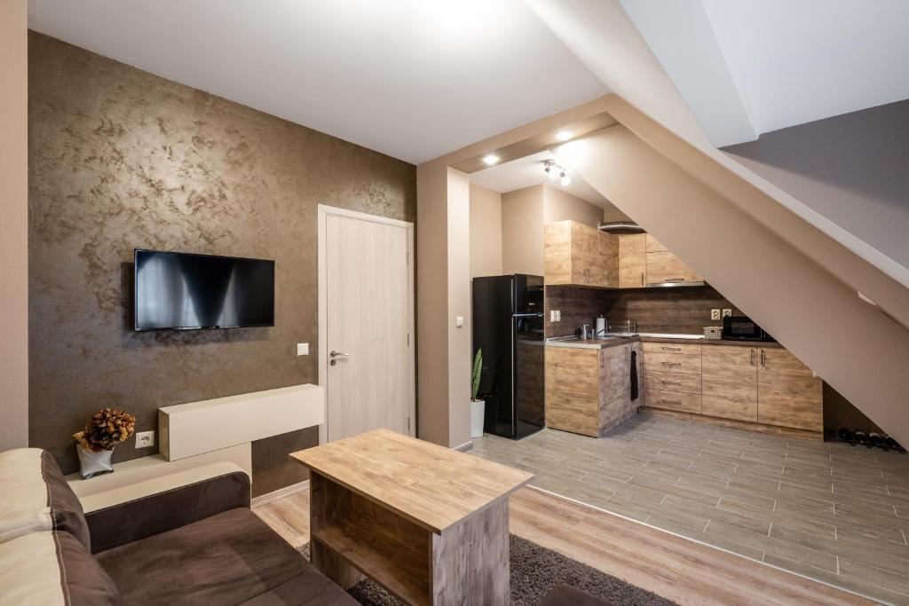 Кухня или кухненски бокс в Apartment Doyran