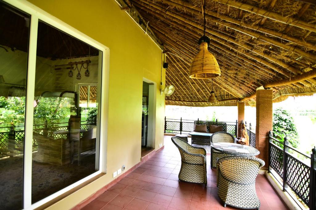 Balkón nebo terasa v ubytování Swosti Chilika Resort