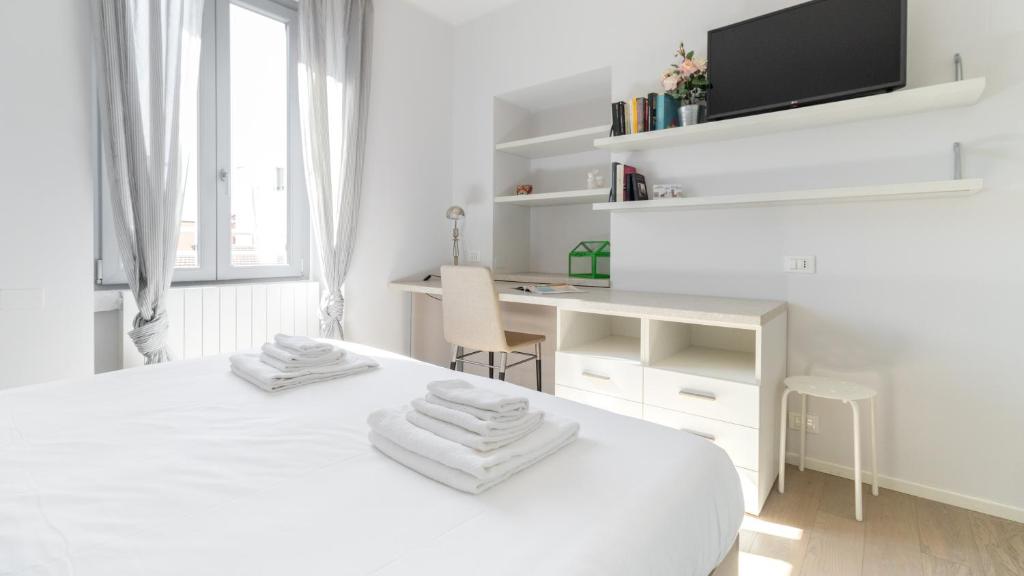 Posteľ alebo postele v izbe v ubytovaní Italianway - Bligny 19 Flat