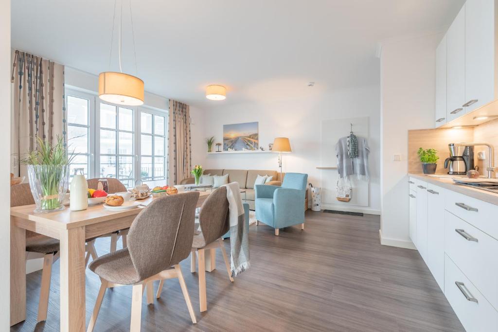 Kuchyň nebo kuchyňský kout v ubytování Haus Seegras