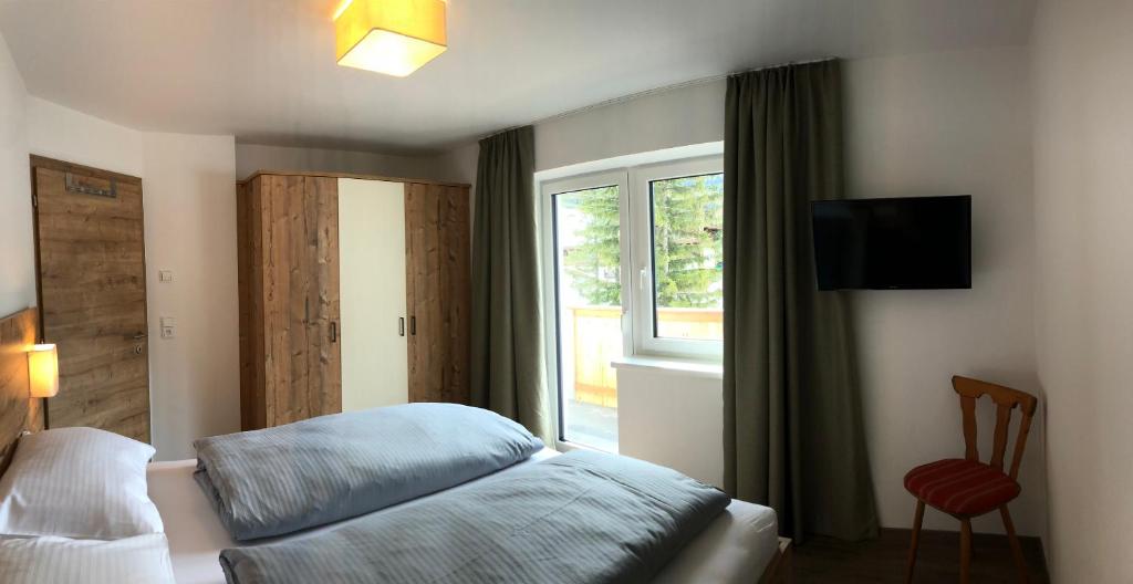 Postel nebo postele na pokoji v ubytování Mari's Landhaus