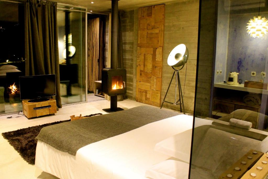 Uma cama ou camas num quarto em Rio do Prado