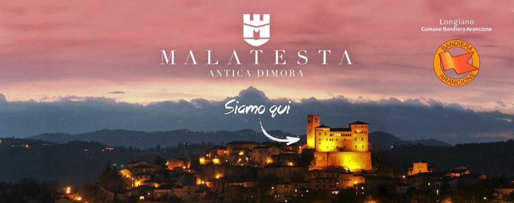ein Plakat für ein Musikfestival mit einem Schloss in der Unterkunft Malatesta Antica Dimora in Longiano