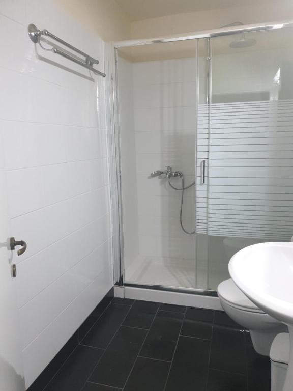 Koupelna v ubytování Epi Apartments