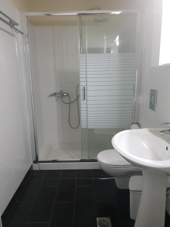 Koupelna v ubytování Epi Apartments