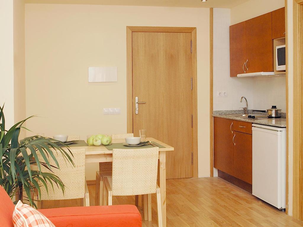 Kuchyňa alebo kuchynka v ubytovaní Aparthotel Nou Vielha