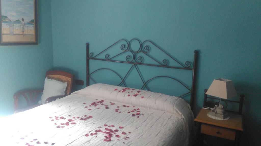 Cama o camas de una habitación en Casa Rural Aristondo Agroturismo