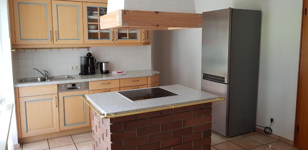 Kuchyň nebo kuchyňský kout v ubytování Landhaus Almrausch