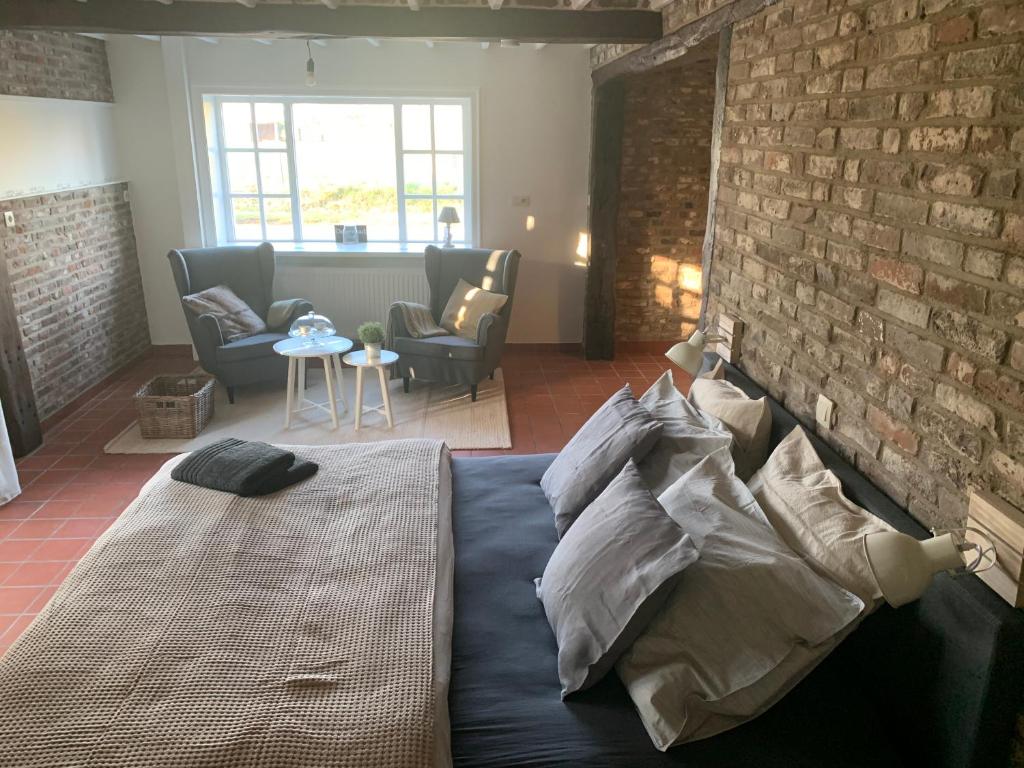 Posezení v ubytování B&B Dageraad