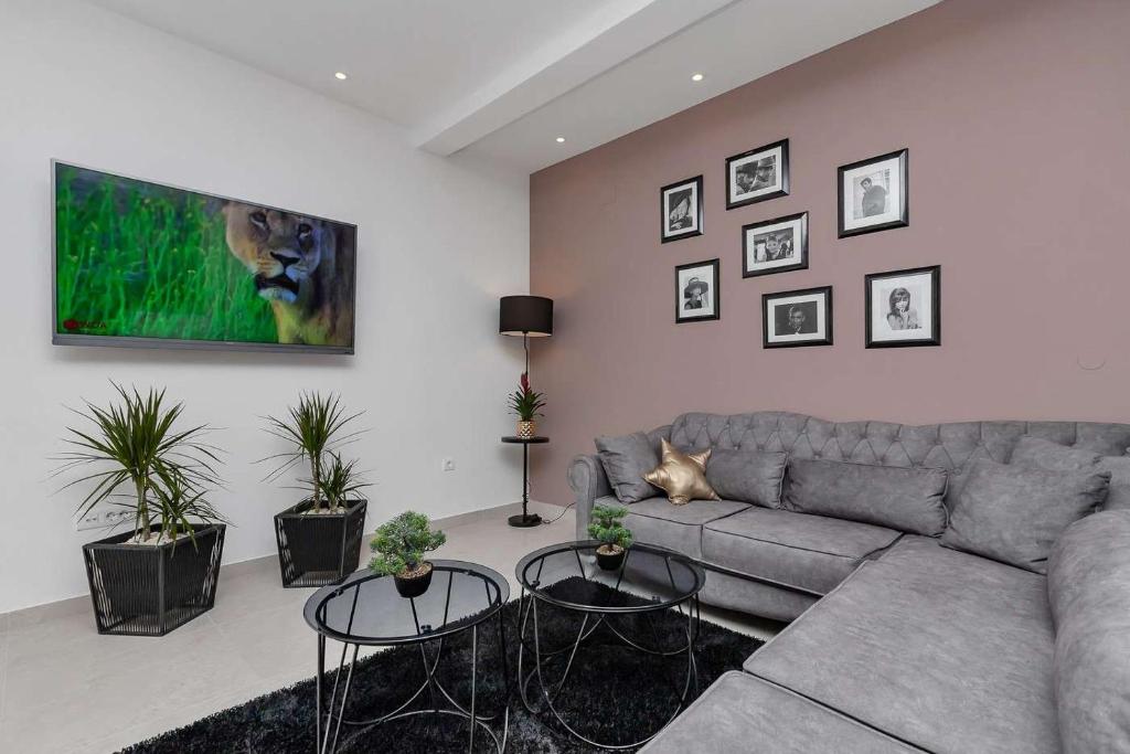 Posezení v ubytování Luxurious Apartment Nino