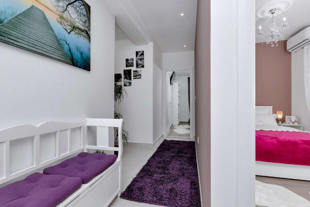 Postel nebo postele na pokoji v ubytování Luxurious Apartment Nino
