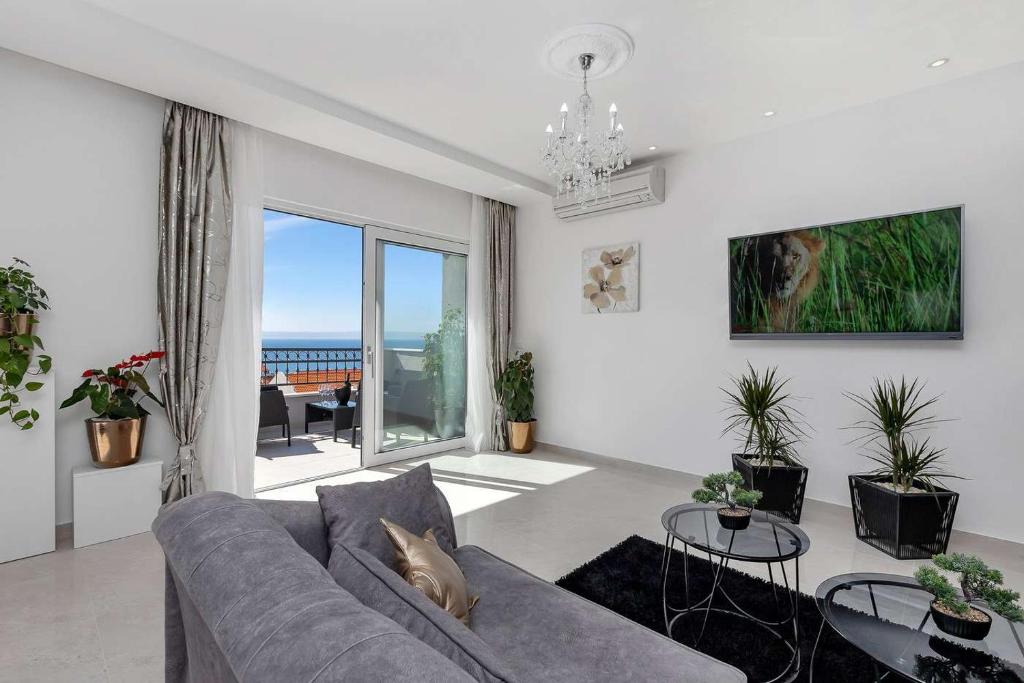 Posezení v ubytování Luxurious Apartment Nino