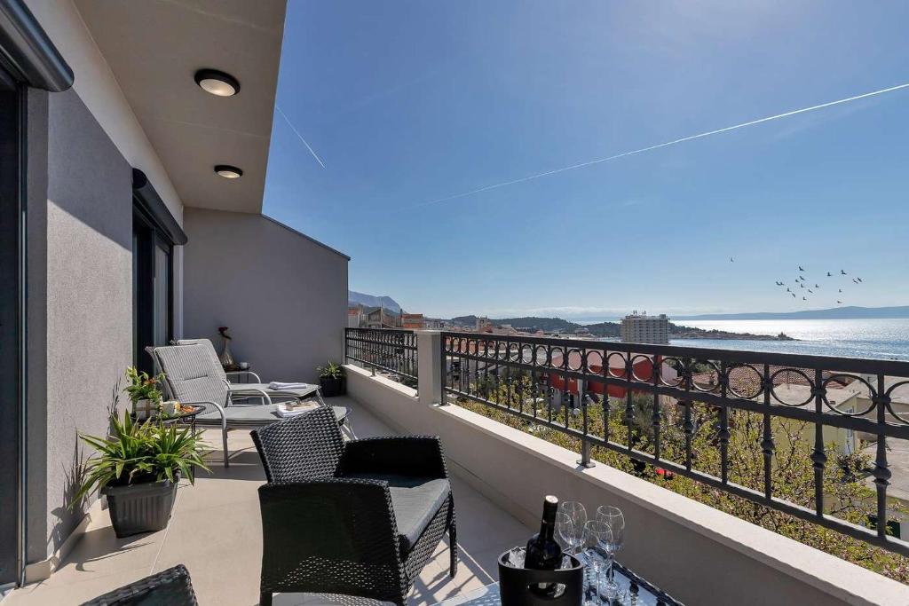 Balkón nebo terasa v ubytování Luxurious Apartment Nino