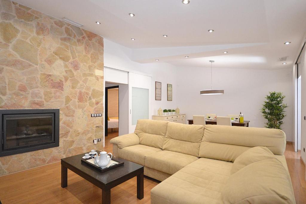 Posezení v ubytování Apartment Can Xus