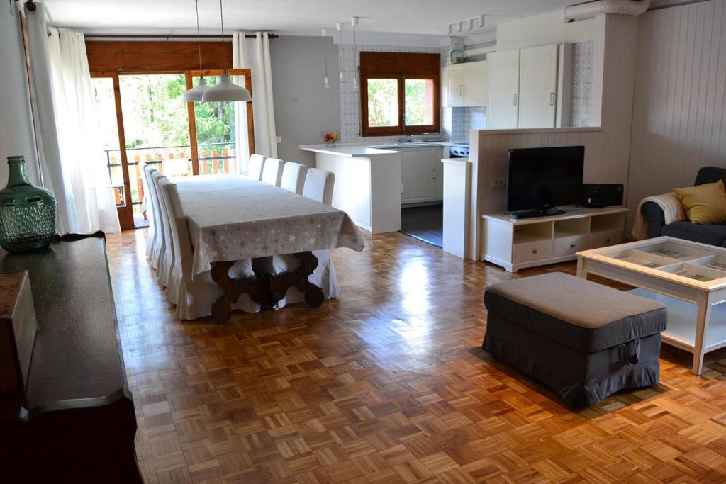 TV a/nebo společenská místnost v ubytování Amplio apartamento con piscina en Llívia