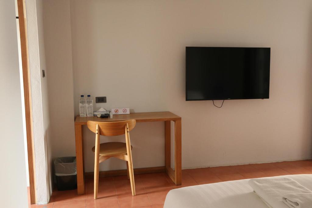 TV a/nebo společenská místnost v ubytování VIYA lodge