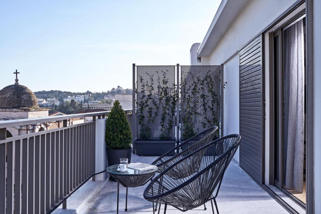 Balkón alebo terasa v ubytovaní MONO Lofts