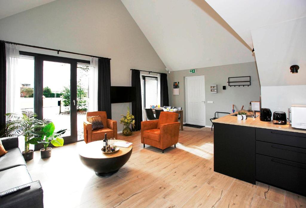 Kuchyň nebo kuchyňský kout v ubytování B&B Perron Vechtdal