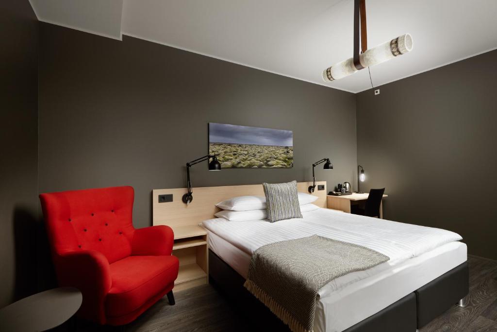 Postel nebo postele na pokoji v ubytování Alda Hotel Reykjavík