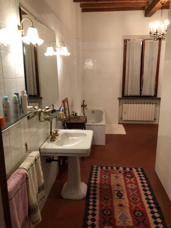 Kúpeľňa v ubytovaní Super attico della Brigata Spendereccia!