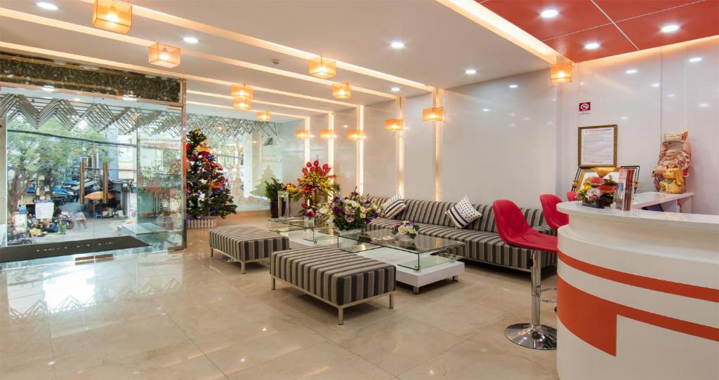 Posezení v ubytování Van Mieu Hotel