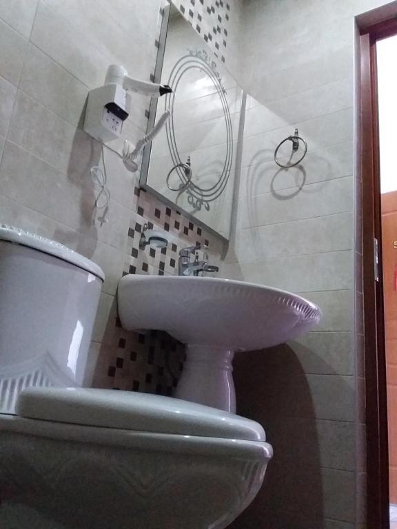 Koupelna v ubytování Hotel Inter