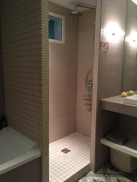 Koupelna v ubytování Chambre d'Hôtes Annelets