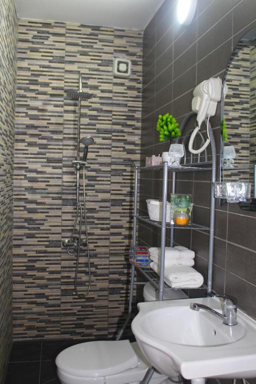Koupelna v ubytování Hotel Kika