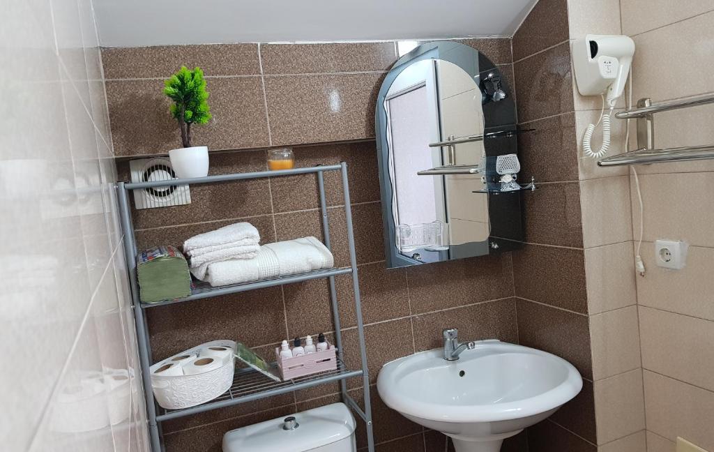 Koupelna v ubytování Hotel Kika