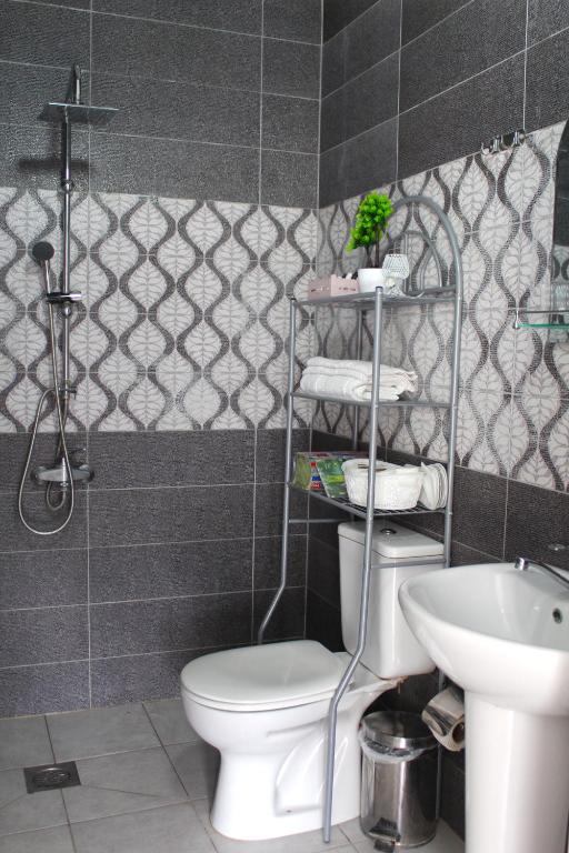 Koupelna v ubytování Hotel Kika