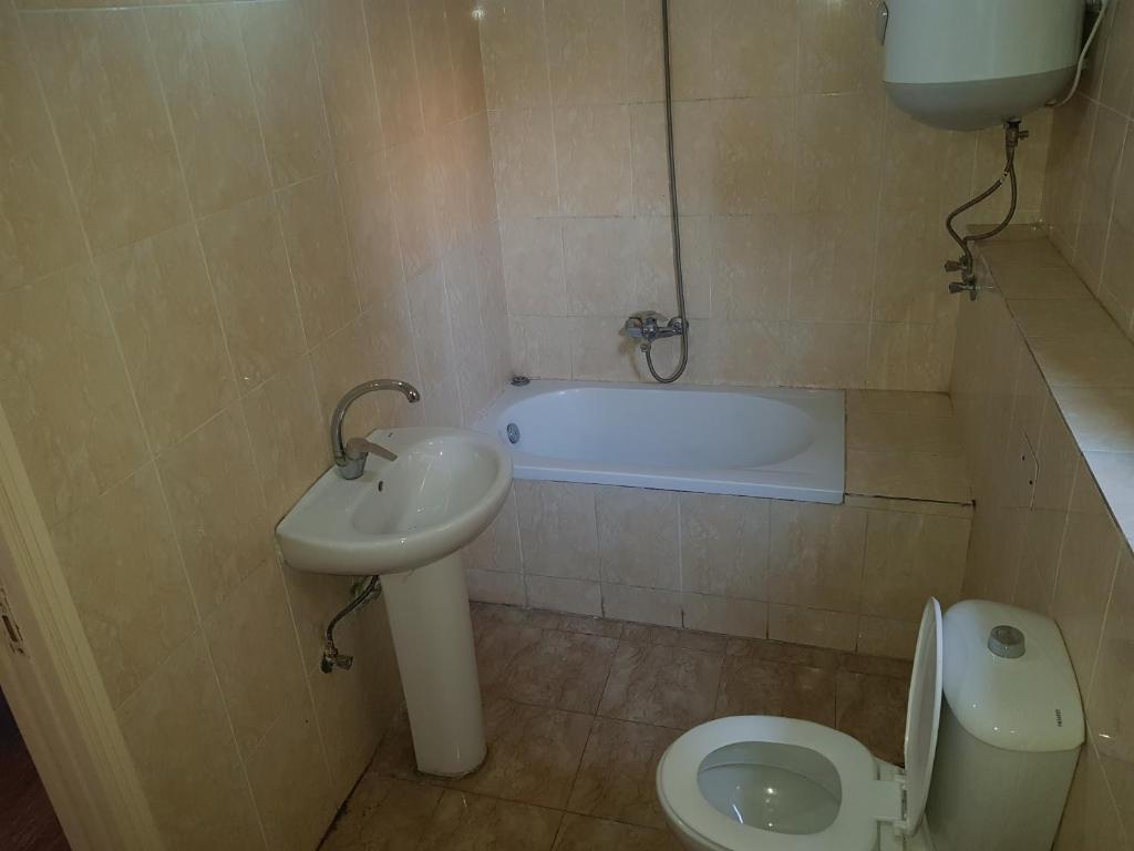 Koupelna v ubytování Hostel Vienna