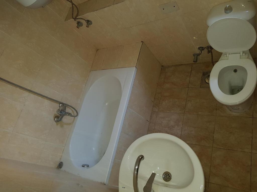 Koupelna v ubytování Hostel Vienna