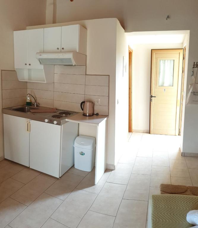Kuchyň nebo kuchyňský kout v ubytování Epi Apartments