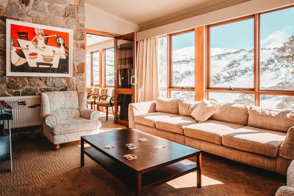 Posezení v ubytování Boonoona Ski Lodge
