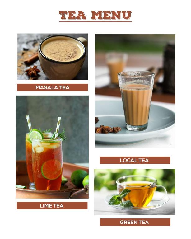 a collage of four pictures of different drinks at Cherai Ocean View Home in Cherai Beach