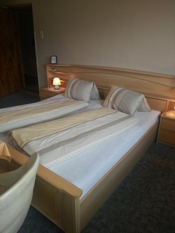 Postel nebo postele na pokoji v ubytování Haus Karwendelblick